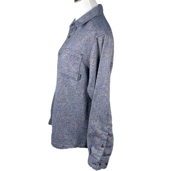 Columbia Wool Button Down Shirt Blue and Multi Color Size Small - Picture 2 of 9